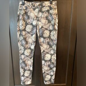 7 for all Mankind sz 27 Ankle Skinny Floral jeans
